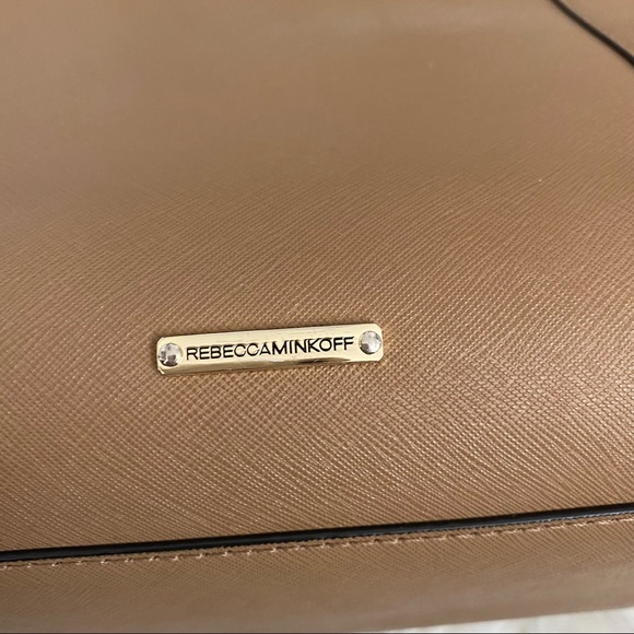 Rebecca Minkoff MAB medium leather canvas tote bag purse - Picture 4 of 10